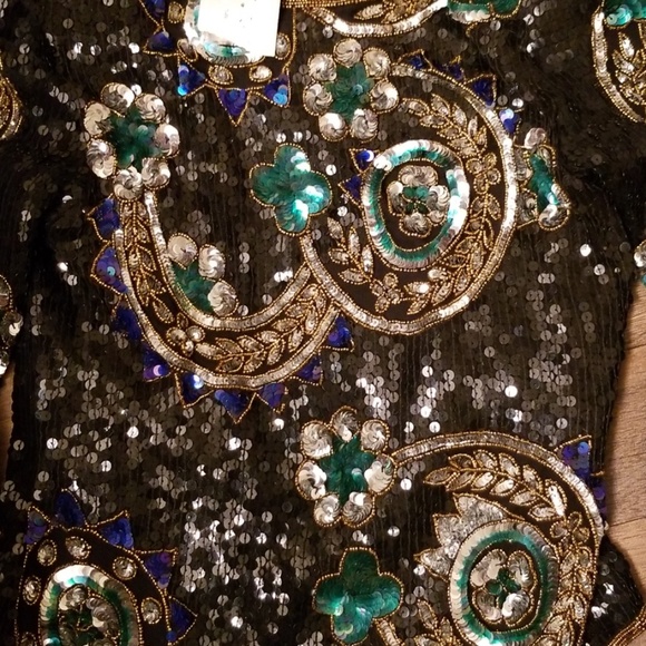 Multi color sequins top - Picture 2 of 5